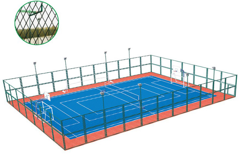 多功能体育运动场馆设施设备施工（2）：笼式篮球场